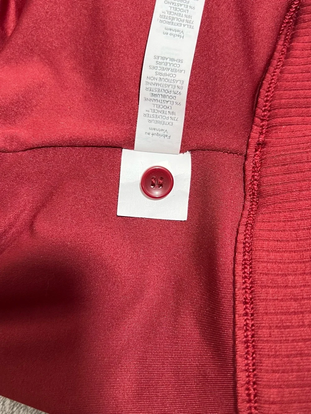 NWOT! Alo Blissful Henley Bra Top. Color Cranberry. Size S - Picture 14 of 16